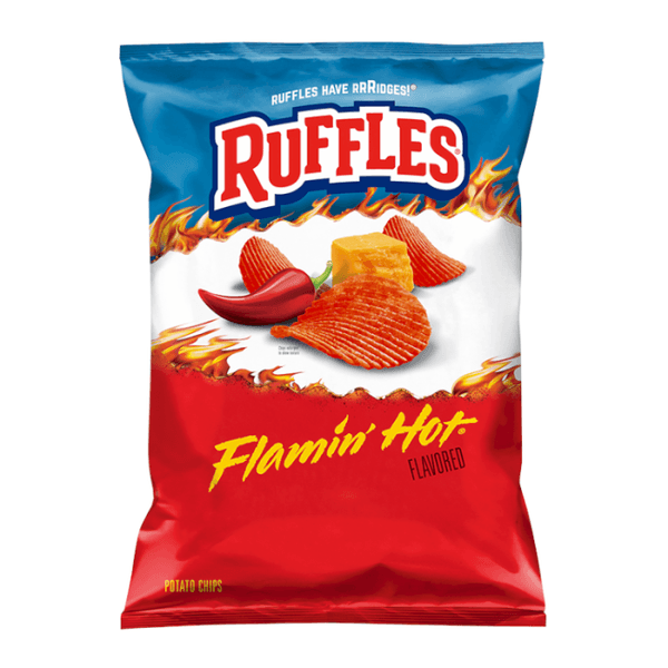 Ruffles Potato Chips Flamin Hot 6.5oz (184g)*15st. USA