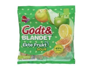 Hovedbilde Malaco Godt&Blandt Ekte Frukt Sour 140g*28st.