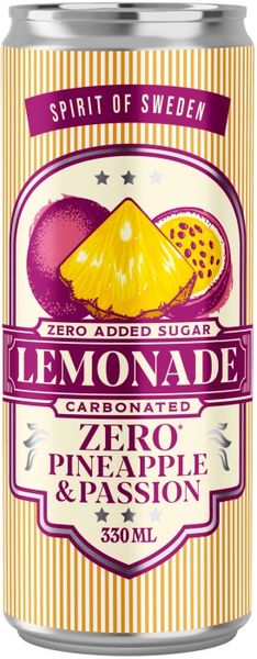 Spirit of Sweden Lemonade Pineapple & Passion Zero 330ml*24st.