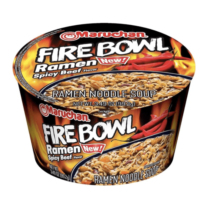 Hovedbilde Maruchan Bowl Fire Spicy Beef (99.2g)*6st. USA