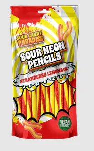 Hovedbilde Candy Paradise Sour Neon Pencils Strawberry ...