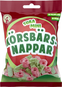 Hovedbilde Mini Sura K&Ouml;RSB&Auml;RSNAPPAR 70g*18st./ Vegan