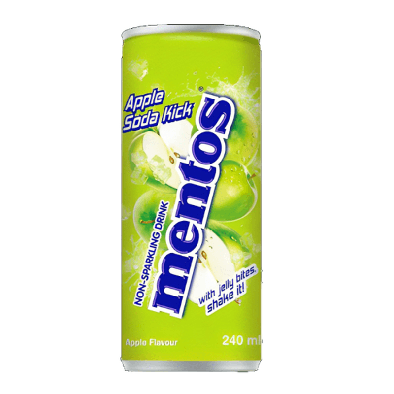 Mentos Non-Sparkling Apple Soda Kick 240ml 24stk