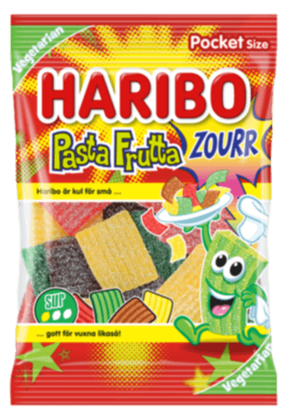 Haribo  Pasta Frutta Zourr 80g*26st./ Vegan