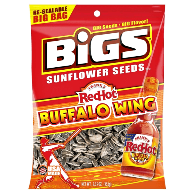 Hovedbilde BIGS Frank's Red Hot Wings Sunflower Seeds 5.35oz ...